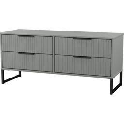 Crowndale Fluted 4 Drawer Dusk Grey Bed Box Ready Assembled - thumbnail 4