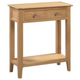 Julian Bowen Cotswold 2 Drawer Oak Console Table - thumbnail 2