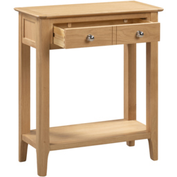 Julian Bowen Cotswold 2 Drawer Oak Console Table - thumbnail 4