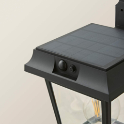 ValueLights Matte Black PIR Motion Sensor Solar Powered LED Outdoor Wall Light - thumbnail 3