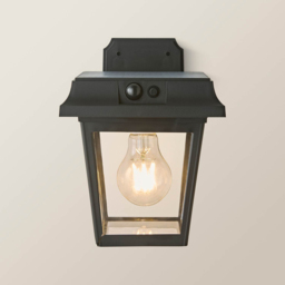 ValueLights Matte Black PIR Motion Sensor Solar Powered LED Outdoor Wall Light - thumbnail 4