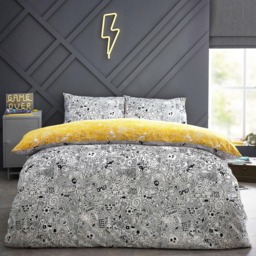 Style Lab Double Multicolour Doodles Duvet Cover Set