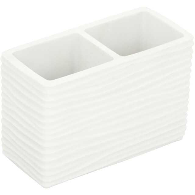 Bathstore Bali Wavy Toothbrush Holder White - image 1