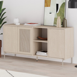 Decortie New Inca Pusula 3 Door 2 Shelf Sandstone Metal Sideboard - thumbnail 1