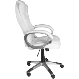 tectake Zulu White Office Chair with Padded Armrest - thumbnail 4