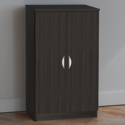 R White Cabinets 2 Door Mid Height Black Havana Cupboard - thumbnail 1