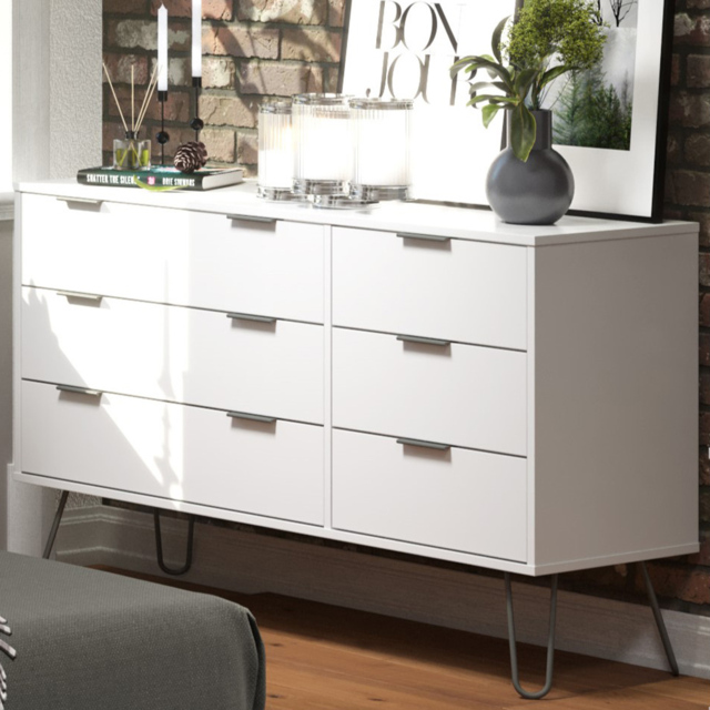 Core Products Augusta 6 Drawer White Chest of Drawers - image 1