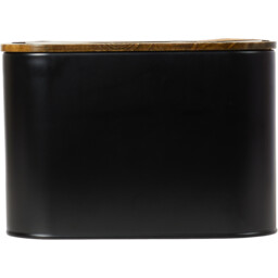 Malmo Black Rectangular Bread Bin - thumbnail 2