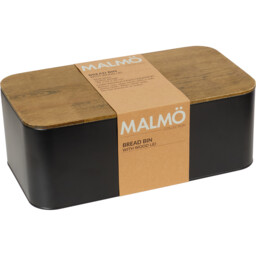 Malmo Black Rectangular Bread Bin - thumbnail 4