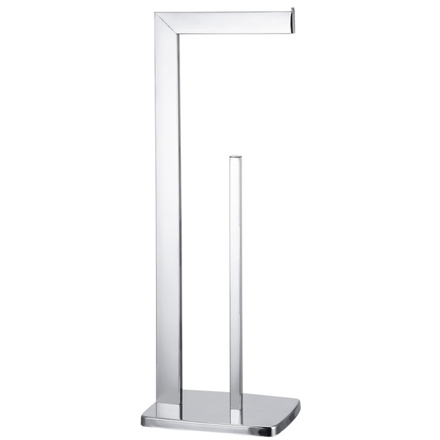 Bathstore Holborn Silver Stainless Steel Freestanding Toilet Roll Holder