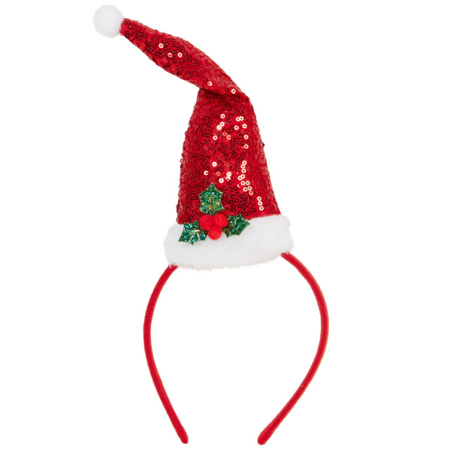 Christmas Red Sequin Skirt and Headband Set - image 1