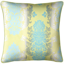 Intimates Glitter Damask Green Filled Cushion 43 x 43cm 2 Pack