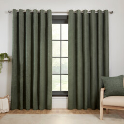 Divante Aspen Green Blackout Eyelet Curtain 168 x 183cm