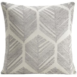 Alan Symonds Chenille Silver Geometric Forest Cushion with Polyester Filled Pad 45 x 45cm 4 Pack