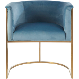 Premier Housewares Mias Blue Velvet Chair - thumbnail 3