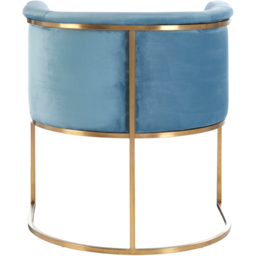 Premier Housewares Mias Blue Velvet Chair - thumbnail 4