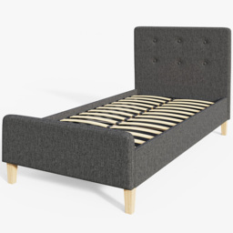 GFW Ashbourne Single Grey Bed Frame - thumbnail 3