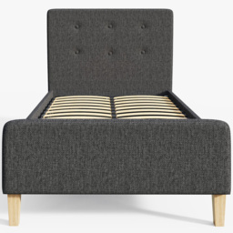 GFW Ashbourne Single Grey Bed Frame - thumbnail 4