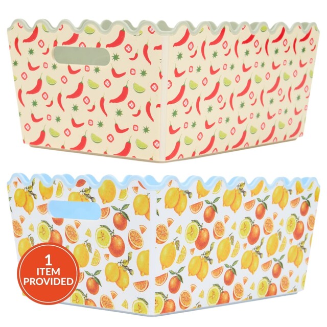 Fruit or Spicy Wave Printed Storage Basket - image 1