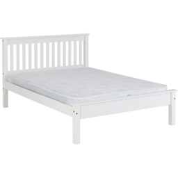 Seconique Monaco Small Double White Low End Bed - thumbnail 2