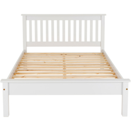 Seconique Monaco Small Double White Low End Bed - thumbnail 4