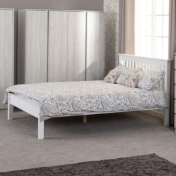 Seconique Monaco Small Double White Low End Bed - thumbnail 1