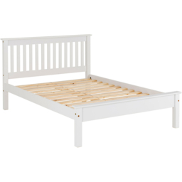 Seconique Monaco Small Double White Low End Bed - thumbnail 3