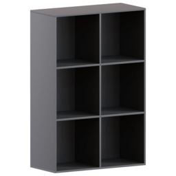 Vida Designs Durham 6 Shelf Black Cube Storage Unit - thumbnail 2