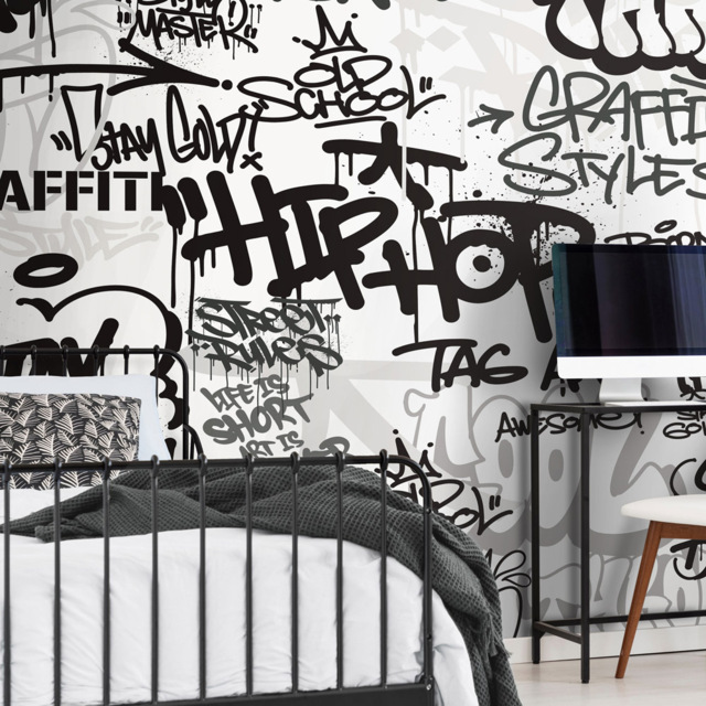 Origin Murals Mono Graffiti Multicolour Wall Mural - image 1