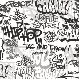 Origin Murals Mono Graffiti Multicolour Wall Mural - thumbnail 2