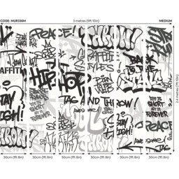 Origin Murals Mono Graffiti Multicolour Wall Mural - thumbnail 3