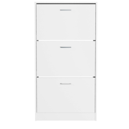 GFW Stirling 3 Tier White Shoe Cabinet - thumbnail 3