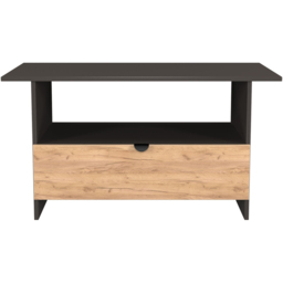 Crowndale Bora Single Drawer Single Shelf Gold Craft Oak and Graphite Coffee Table Ready Assembled - thumbnail 2