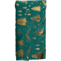 Golden Christmas Tree Table Runner Teal - thumbnail 1