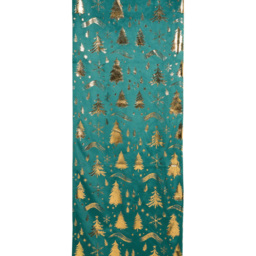 Golden Christmas Tree Table Runner Teal - thumbnail 2