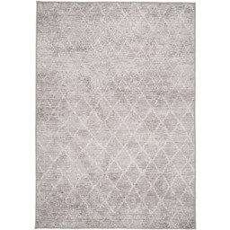 Kukoon Distressed Geometric Trellis Beige and Grey Rug 240 x 330cm - thumbnail 1