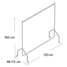 House of Home Heavy Duty Clothes Rail 4 x 5ft - thumbnail 4