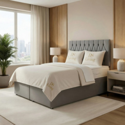 DS Living Diamond Silver Single Upholstered Divan Bed - thumbnail 4