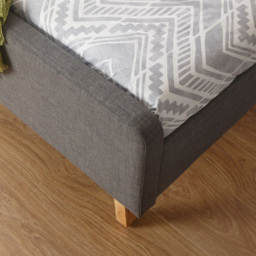 Home Source Ashbourne Grey Single Bed Frame - thumbnail 4