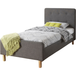 Home Source Ashbourne Grey Single Bed Frame - thumbnail 2