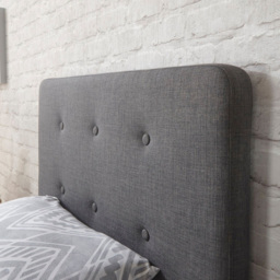 Home Source Ashbourne Grey Single Bed Frame - thumbnail 3