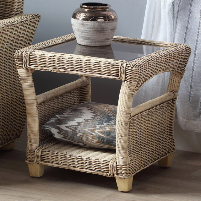 Desser Corsica Natural Wicker Side Table - image 1