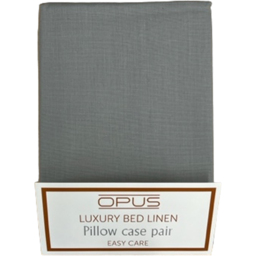 Opus Charcoal Polycotton Pillowcase 2 Pack - thumbnail 3