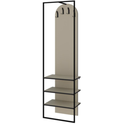 FWStyle Archy Ash Green 3 Shelf Shoe and Coat Rack Stand with Hanging Hooks - thumbnail 2