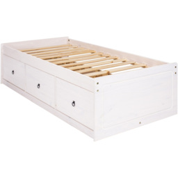 Corona 3ft White Washed Wax Finish Cabin Bed - thumbnail 2