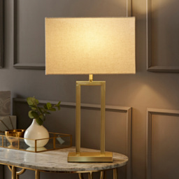 ValueLights Gloria Gold Double Stem Metal Table Lamp - thumbnail 2