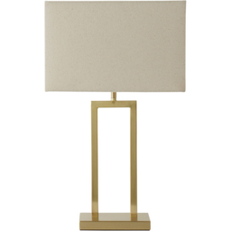 ValueLights Gloria Gold Double Stem Metal Table Lamp