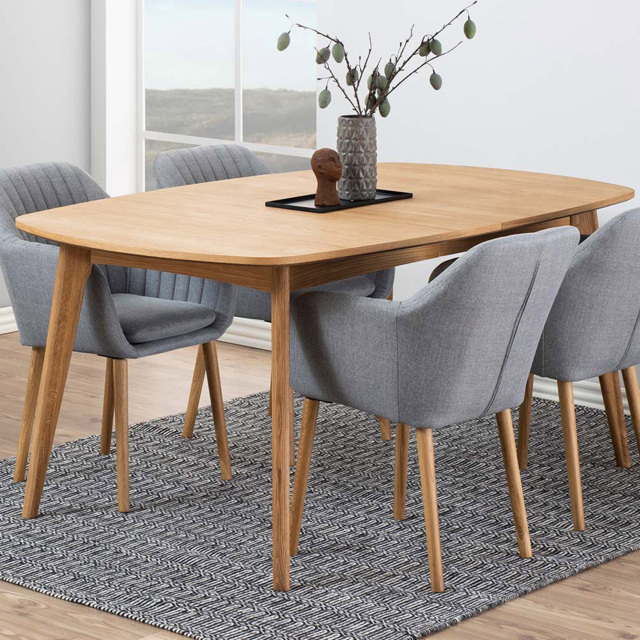Florence Marte 6 Seater Extendable Dining Table Oak - image 1