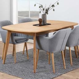 Florence Marte 6 Seater Extendable Dining Table Oak