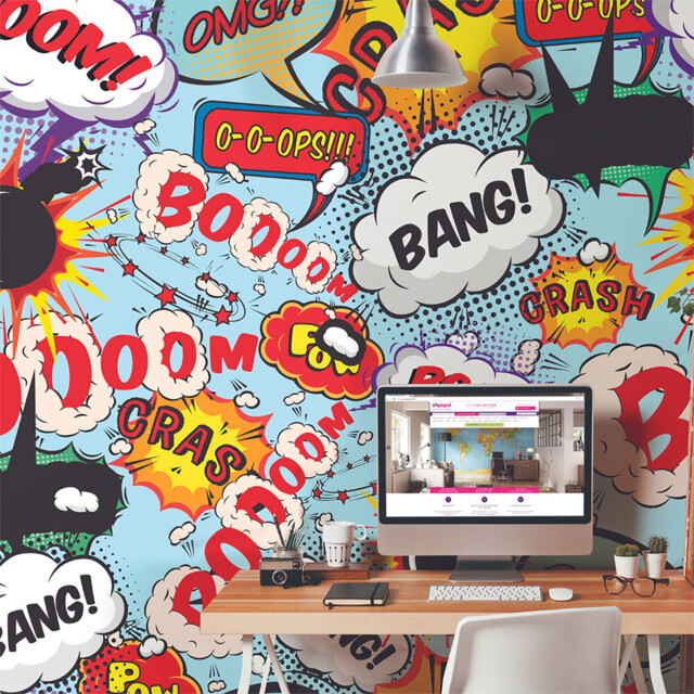 Origin Murals Comic Pop Multicolour Wall Mural - image 1